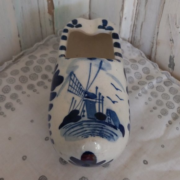 Blue & White Delfts Blauw Holland Clog Ashtray - Picture 4 of 8